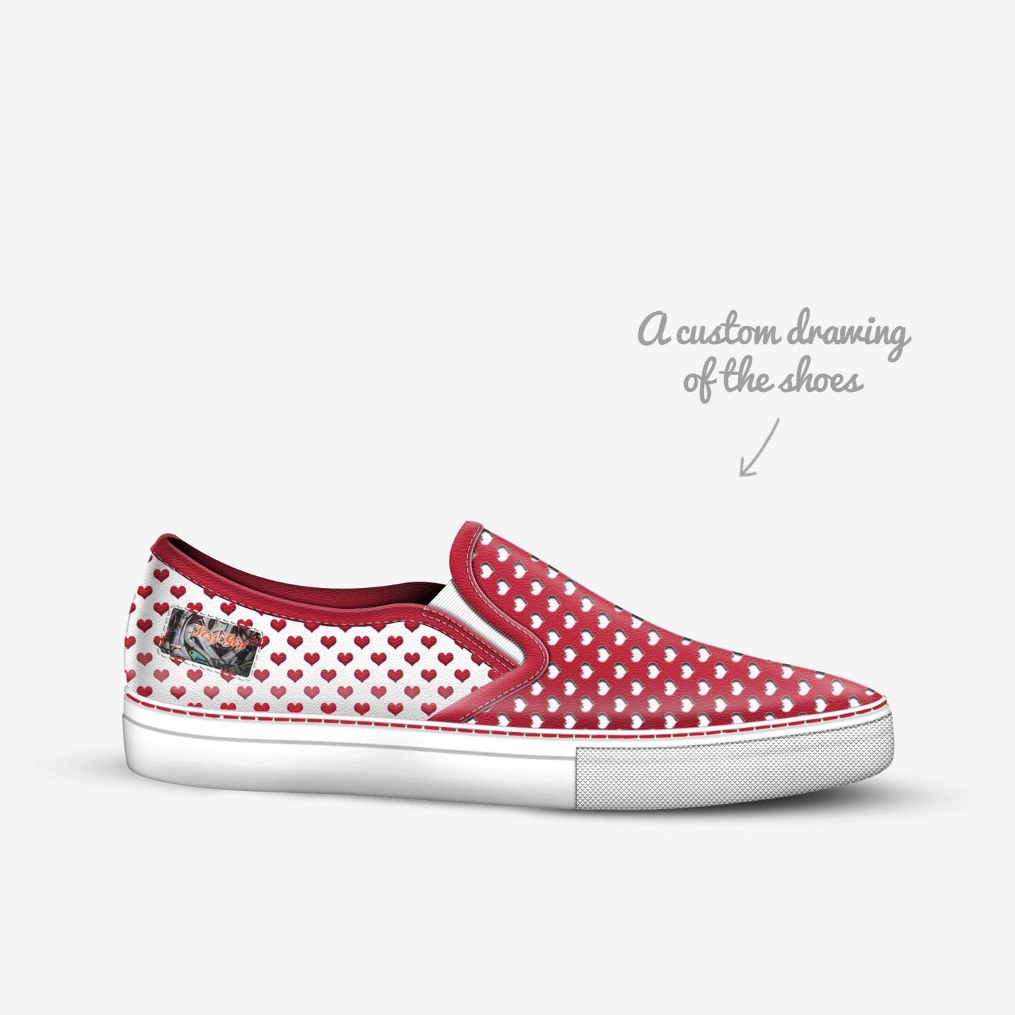 Big Boy & Sexy Girl Fashion Hearts slip-on