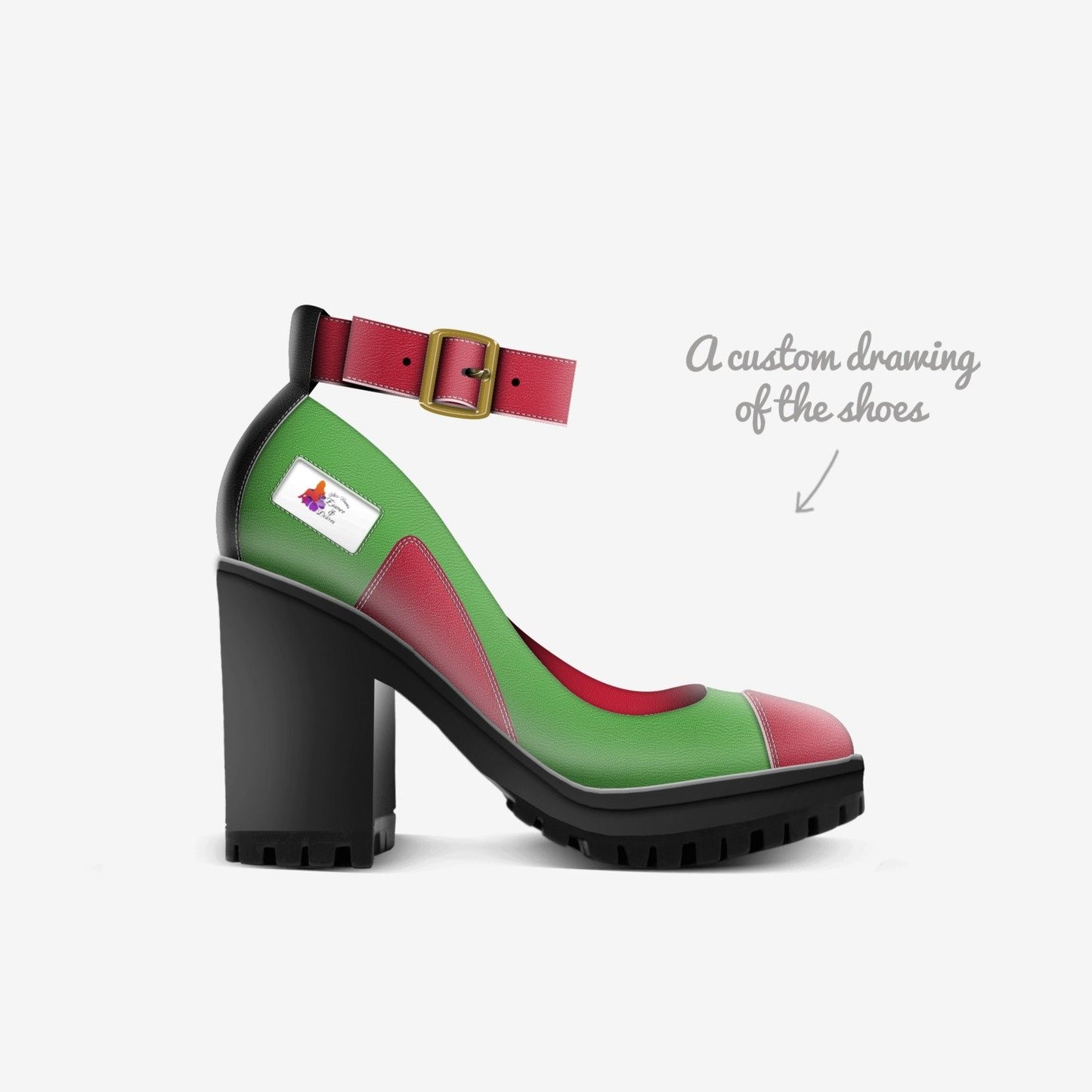 Ankle strap heel