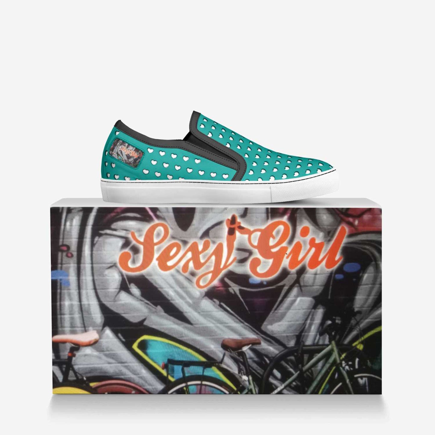 Big Boy & Sexy Girl Fashion Hearts slip-on