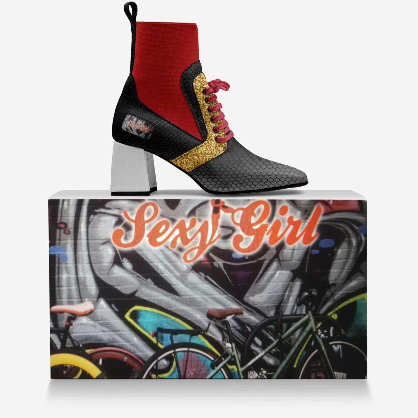 Sexy Girl Luxe heel sock design